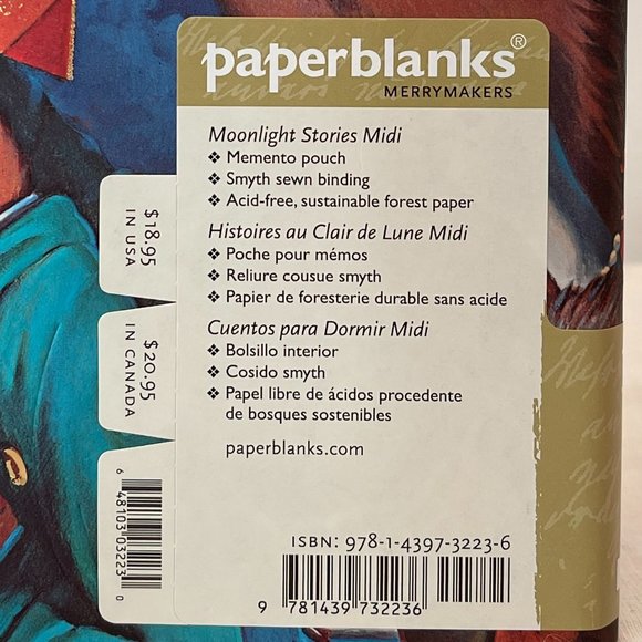 Journal Paperblanks Merrymakers Unlined Acid-Free Sustainable Forest Paper - Picture 3 of 9